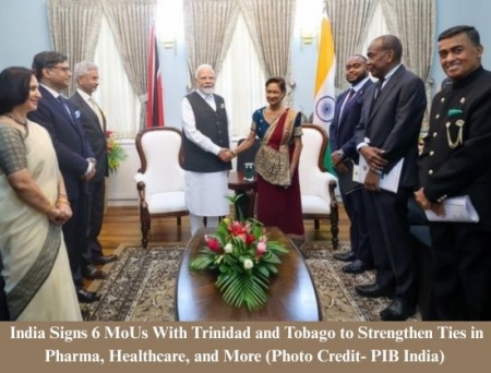 India, Trinidad and Tobago Sign 6 MoUs to Boost Bilateral Cooperation, Including in Pharma