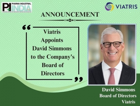 Viatris Appoints David Simmons to the Company's Board of Directors