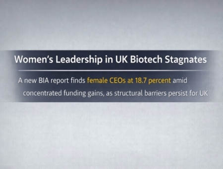 Women's Leadership in UK Biotech Stagnates Despite Strong Funding Wins by Female CEOs: BIA Report