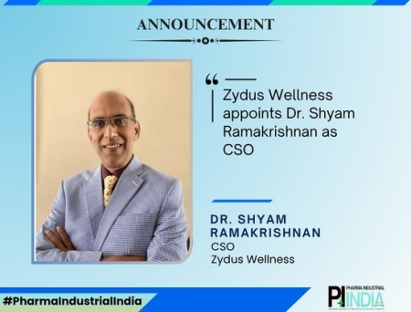 Zydus Wellness appoints Dr. Shyam Ramakrishnan as Chief Scientific Officer