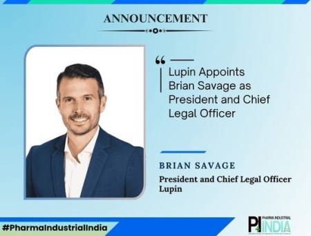 Lupin Appoints Brian Savage as President and Chief Legal Officer