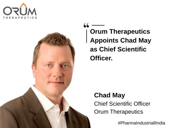 Orum Therapeutics Appoints Dr Chad May as Chief Scientific Officer