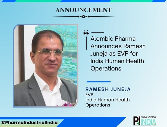 Alembic Pharma Names Ramesh Juneja as EVP, Human Health